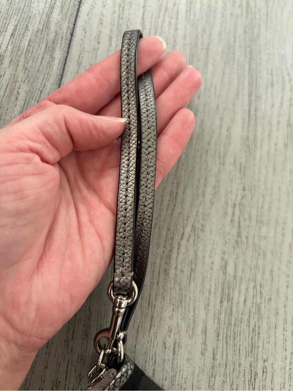Coach jacquard wristlet in black. GUC. - Picture 7 of 11
